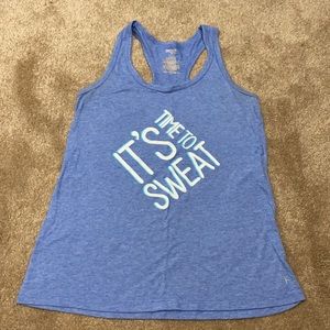 Blue Racerback Workout Tank